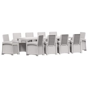 vidaXL Ensemble de salle &agrave; manger pour jardin 11 pc PP