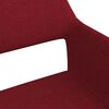 vidaXL Chaises pivotantes &agrave; manger lot de 4 rouge bordeaux tissu