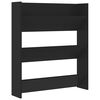 vidaXL Armoire &agrave; chaussures murale noir 80x18x90 cm bois d'ing&eacute;nierie