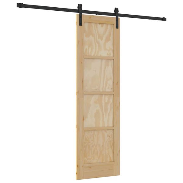 vidaXL Porte coulissante Marron 61 x 198,5 cm Pin massif