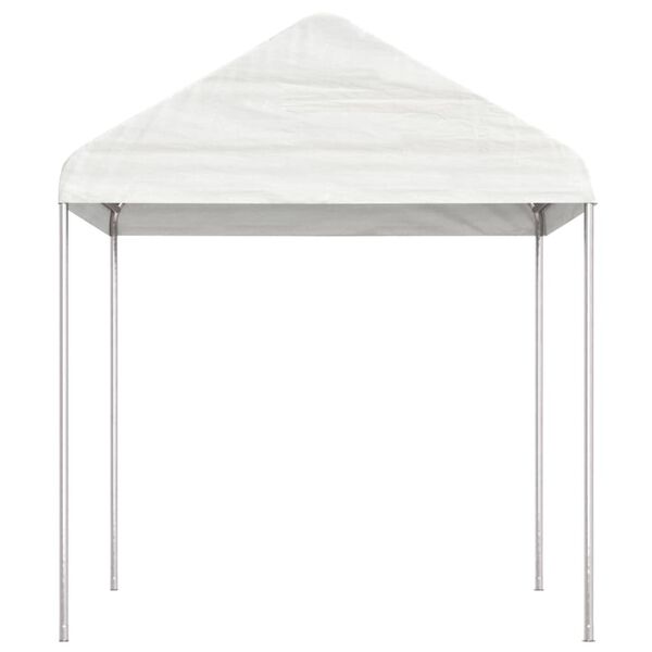 vidaXL Belv&eacute;d&egrave;re avec toit blanc 15,61x2,28x2,69 m poly&eacute;thyl&egrave;ne