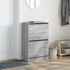 vidaXL Armoire &agrave; chaussures sonoma gris 60x34x96,5cm bois d'ing&eacute;nierie