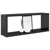 vidaXL &Eacute;tag&egrave;res murales cube 2 pcs Gris brillant Bois d&rsquo;ing&eacute;nierie