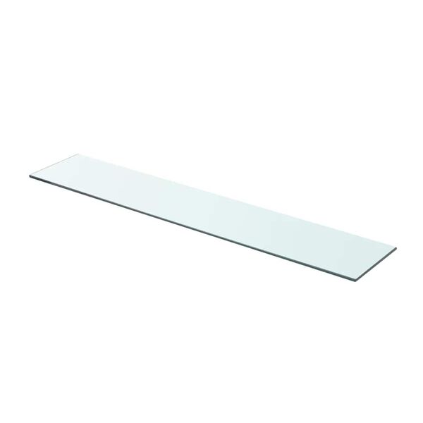 vidaXL Panneaux d'&eacute;tag&egrave;re 2 pcs Verre Transparent 80 x 15 cm