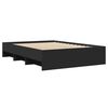 vidaXL Cadre de lit sans matelas noir 140x190 cm bois d'ing&eacute;nierie