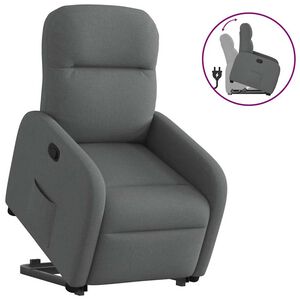 vidaXL Fauteuil inclinable Gris fonc&eacute; Tissu