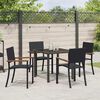vidaXL Ensemble de salle &agrave; manger pour jardin 5 pcs Noir