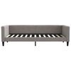 vidaXL Lit de jour avec matelas taupe 90x200 cm tissu