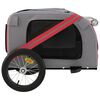 vidaXL Remorque de v&eacute;lo pour animaux de compagnie rouge et gris
