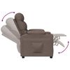 vidaXL Fauteuil inclinable Taupe Tissu