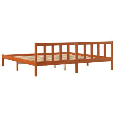 vidaXL Cadre de lit sans matelas cire marron 180x200cm bois pin massif