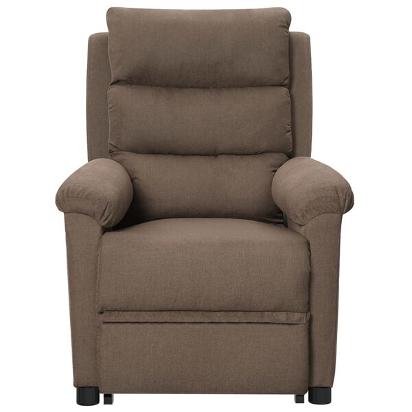 vidaXL Fauteuil de massage Taupe Tissu