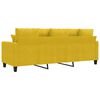 vidaXL Canap&eacute; &agrave; 3 places Jaune 180 cm Velours