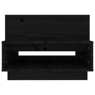 vidaXL Table basse Noir 80x55x40,5 cm Bois massif de pin