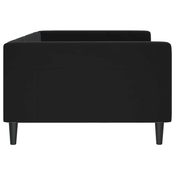 vidaXL Lit de repos sans matelas noir 100x200 cm velours