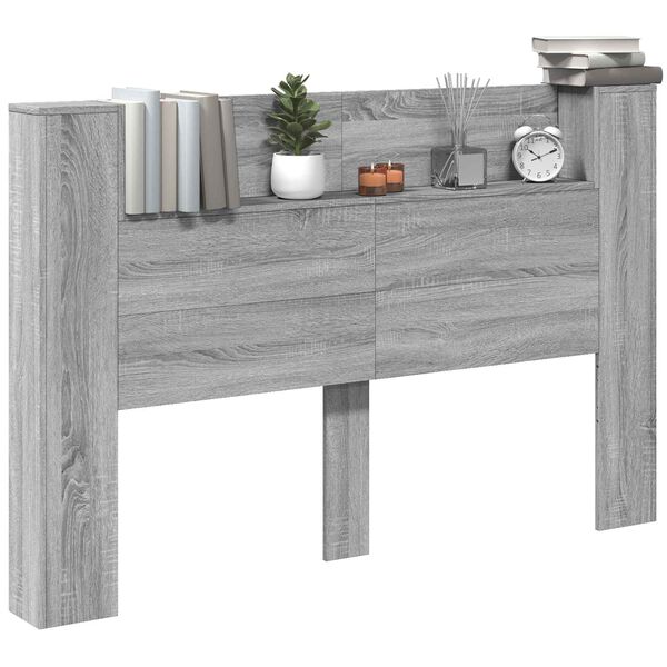 vidaXL T&ecirc;te de lit Gris Sonoma 160 x 16,5 x 103,5 cm Bois d'ing&eacute;nierie
