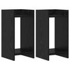 vidaXL Support de Plante Ch&ecirc;ne Noir 30 x 30 x 60 cm Bois d&rsquo;ing&eacute;nierie