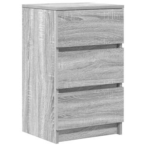 vidaXL Table de chevet avec 3 tiroirs sonoma gris 39x35x65 cm