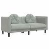 vidaXL Ensemble de canap&eacute;s 2 pcs avec coussins gris clair velours