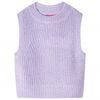 vidaXL Gilet pull-over tricot&eacute; pour enfants lilas clair 116