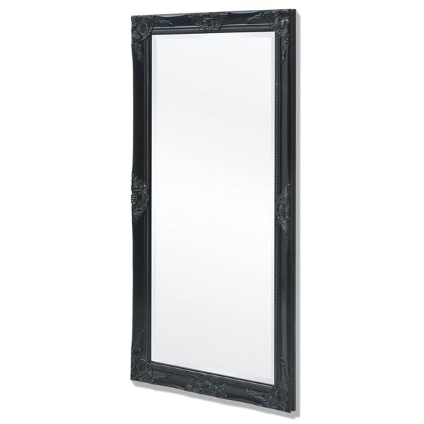 vidaXL Miroir mural style baroque 120x60 cm noir