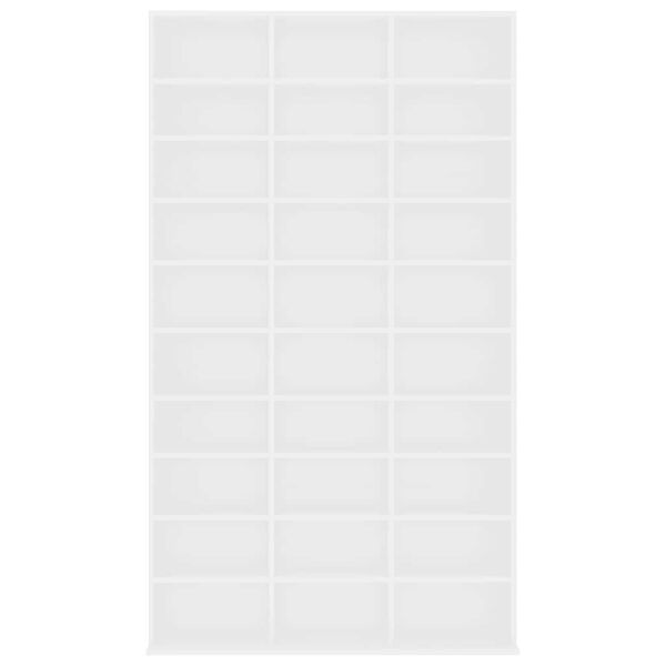 vidaXL Armoire &agrave; CD Blanc 102x23x177,5 cm Bois d'ing&eacute;nierie