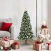 vidaXL Arbre de No&euml;l artificiel pr&eacute;-&eacute;clair&eacute; avec ensemble de boules