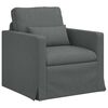 vidaXL Ensemble de Canap&eacute;s 2 pcs Gris fonc&eacute; 198 x 78 x 80 cm tissu