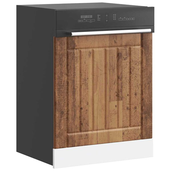 vidaXL Panneau de lave-vaisselle Lucca vieux bois bois d'ing&eacute;nierie