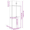 vidaXL Armoire de rangement blanc 80x42,5x225 cm bois d'ing&eacute;nierie