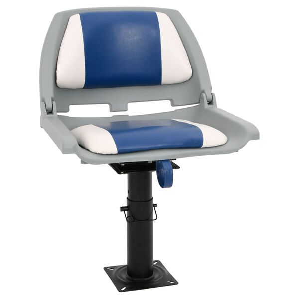 vidaXL Si&egrave;ge de bateau avec pi&eacute;destal hauteur r&eacute;glable pivotant &agrave; 360&deg;