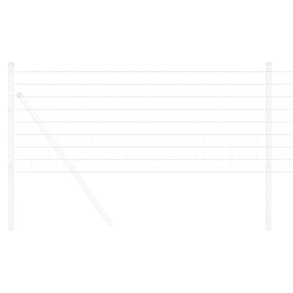 vidaXL Cl&ocirc;ture Euro 0,8 x 25 m Fer rev&ecirc;tu de PVC