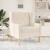 vidaXL Fauteuil blanc crème tissu