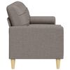 vidaXL Canap&eacute; 3 places avec oreillers d&eacute;coratifs taupe 210 cm tissu