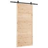 vidaXL Porte coulissante Naturel 80 x 208 cm Bois de pin massif