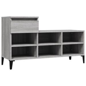 vidaXL Armoire &agrave; chaussures Sonoma gris 102x36x60 cm Bois d'ing&eacute;nierie