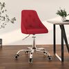 vidaXL Chaise pivotante de salle &agrave; manger Rouge bordeaux Tissu