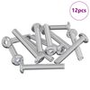 vidaXL Vis de verrou Uni 12 pcs Argent&eacute; M6 x 35 mm Acier