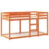 vidaXL Lit superposé sans matelas cire marron 75x190 cm pin massif