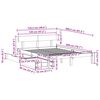 vidaXL Cadre de lit sans matelas 120x200 cm bois de pin massif
