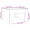 vidaXL Table basse avec LED infini ch&ecirc;ne fum&eacute; 50x50x30 cm