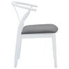 vidaXL Chaise de salle &agrave; manger 2 pcs Blanc et Gris