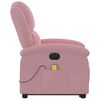 vidaXL Fauteuil inclinable de massage électrique rose velours