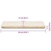 vidaXL Tapis d'escalier 30 pi&egrave;ces 65 x 21 x 4 cm Blanc Bord rectangulaire