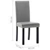 vidaXL Chaises &agrave; manger lot de 2 gris PVC