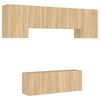 vidaXL Unit&eacute;s murales TV 6 pcs ch&ecirc;ne sonoma bois d'ing&eacute;nierie