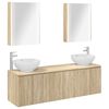 vidaXL Ensemble d'armoire de salle de bain 5 pc Ch&ecirc;ne Sonoma