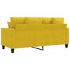 vidaXL Canap&eacute; &agrave; 2 places Jaune 140 cm Velours