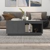 vidaXL Table basse Gris 100x101x40,5 cm Bois massif de pin