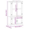 vidaXL Vitrine Blanc 103,5 x 42 x 180 cm Pin massif